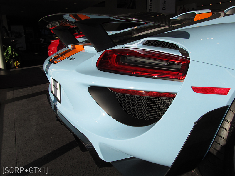 Illustration for article titled Ultra Rare Gulf Livery 918 Spyder w/ Weissach